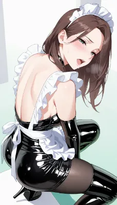 背中を晒したメイドの照れ隠し