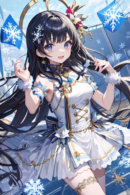 雪のアイドル少女