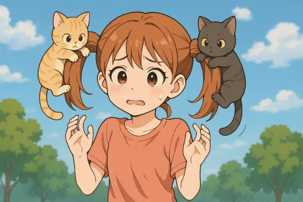 髪にじゃれないで