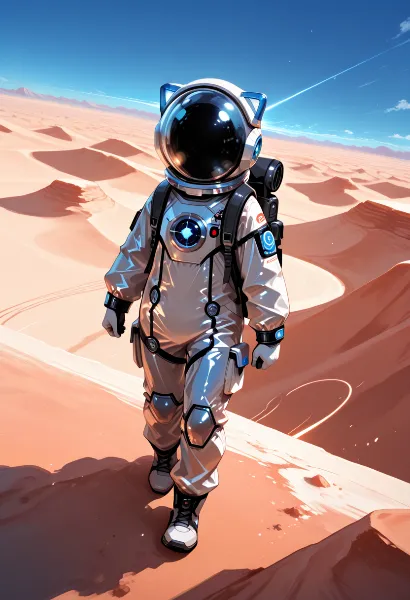 猫耳宇宙飛行士の砂漠惑星探検