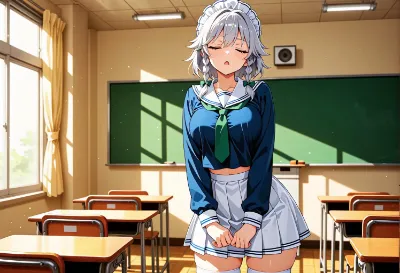 セーラー服の十六夜咲夜