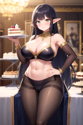 黒髪エルフさん