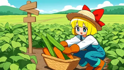 お野菜の収穫っ