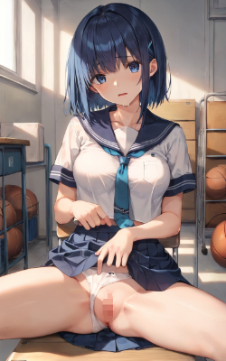 下がどうなったか見せてくれる青髪ちゃん