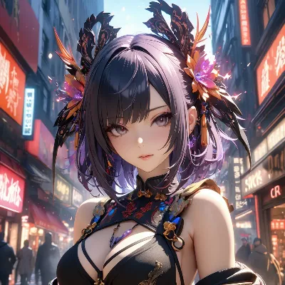 ネオン街に咲く花の少女