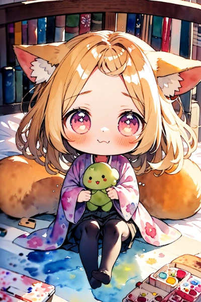 でこ出しきつねさん