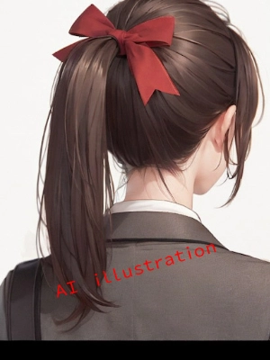 ポニーテール美少女の後ろ姿／単発画像セミリアル調