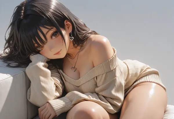 セクシーふとももの黒髪ちゃん
