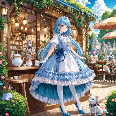 お昼のカフェ