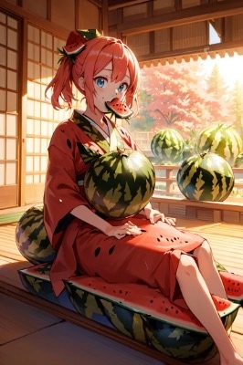 スイカが好きすぎる女の子