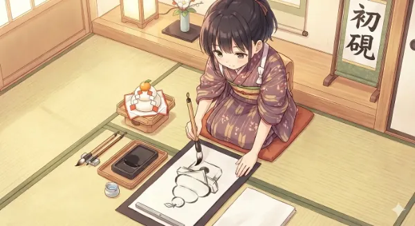 鏡餅を書いてみた