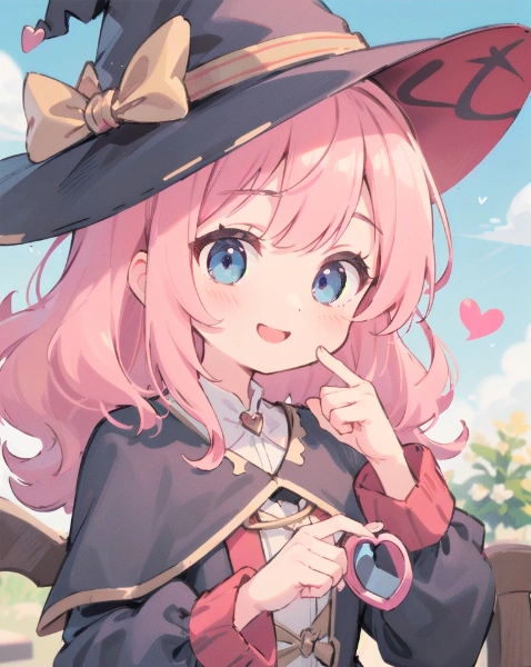 ピンク髪の魔法使い