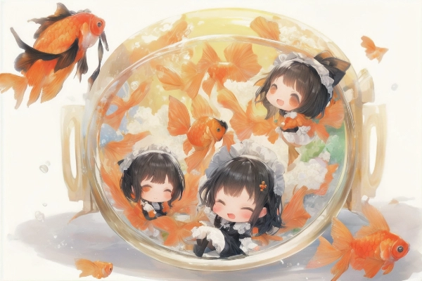 金魚とメイドちゃん