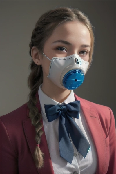 三つ編みガスマスクJK(リアル2)