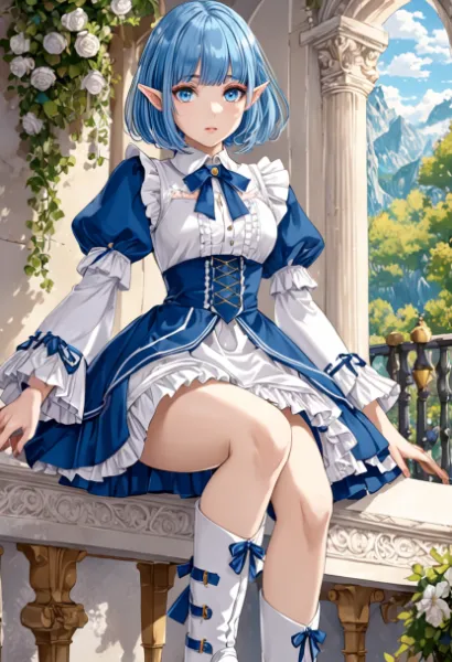 青髪エルフの秘密の庭園