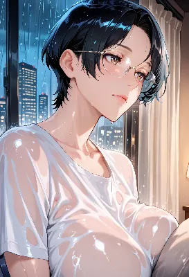 雨の窓辺で透ける想い