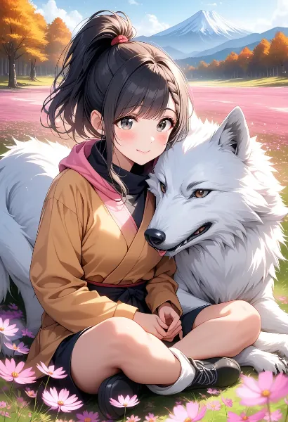 狼と少女の秋のひと時