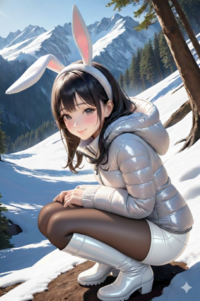 雪うさぎってこんな感じ？