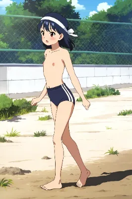 裸ブルマ+裸足 白組