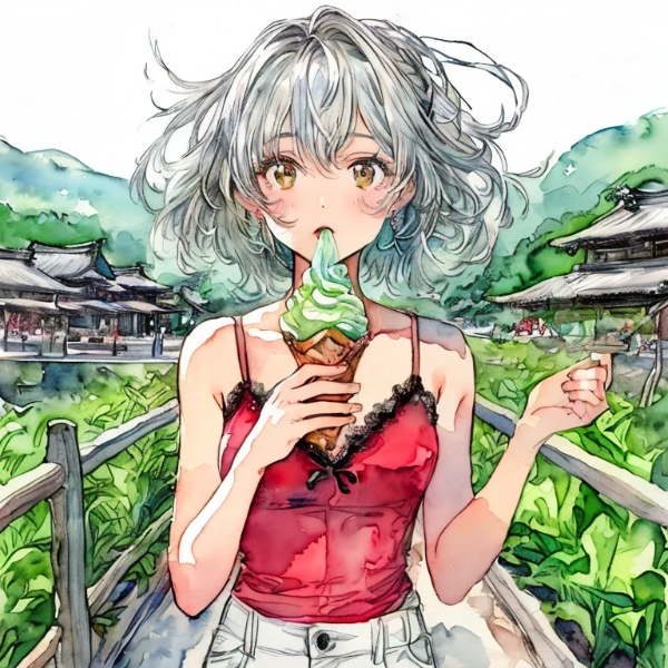 安曇野のワサビソフト！