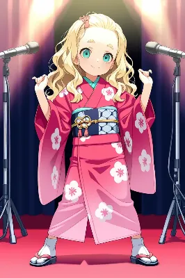着物モデルのおでこちゃん