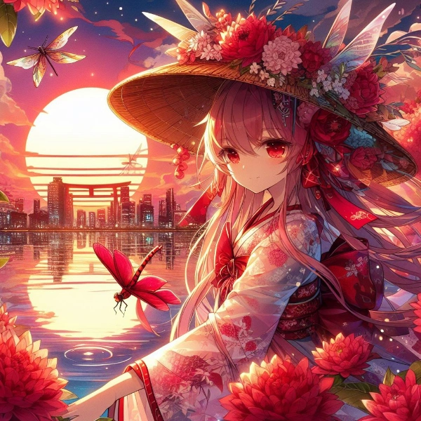 夕焼け小焼けの赤蜻蛉