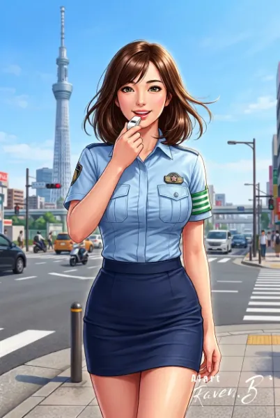 ９月２１日から秋の全国交通安全運動が始まるよ / 女性警察官 / 警察