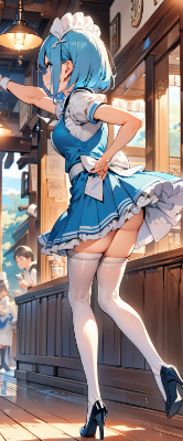 ウエイトレスさんの後ろ姿