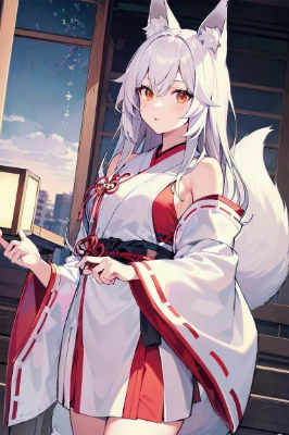 和風ホテルの巫女