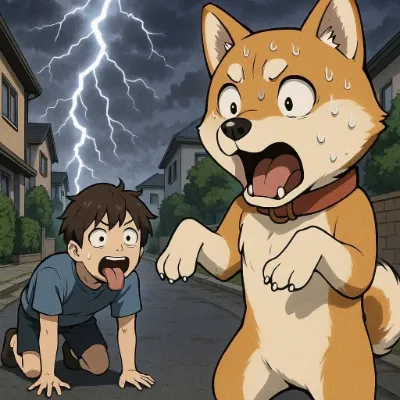 柴犬と飼い主を入れ替えてみた