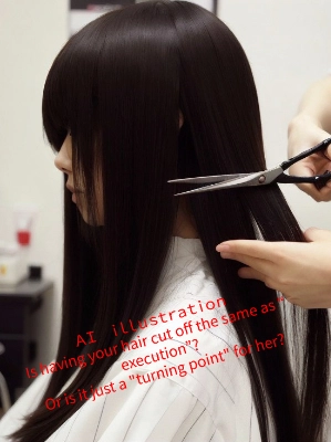 （48）バッサリヘアカット美少女単発画像