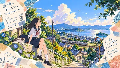 夏の丘で未来へ手紙を