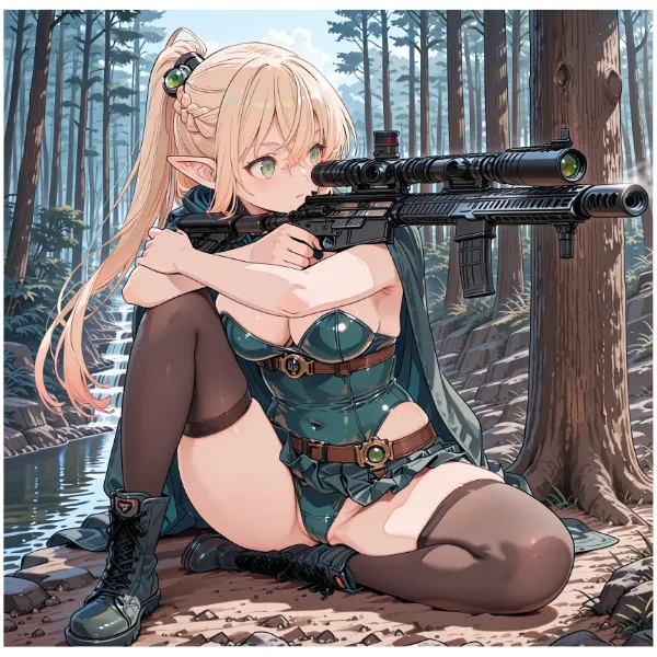 森のエルフ狙撃手