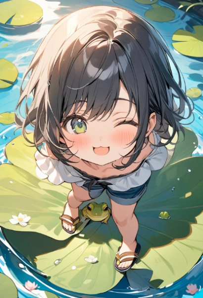 危ない！足元にカエルさんがっᐠ( ᐖ )ᐟ