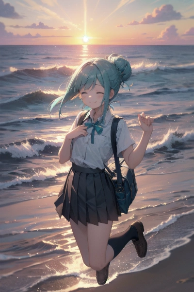 常磐アクア（お題：夕日#2）