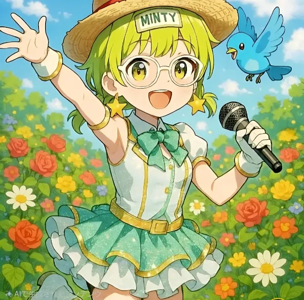 ミントは、大きくなったら、アイドル王になります🎵