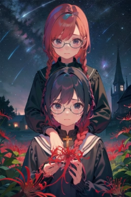 夜空の星空に願いを