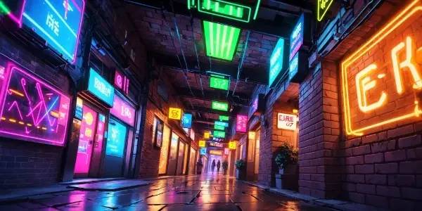 怪しいネオン街