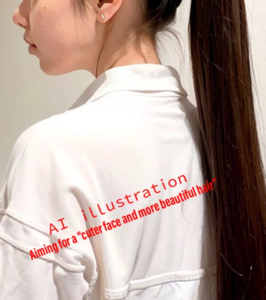 ポニーテール美少女のうなじ（単発画像）