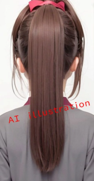 ポニーテール美少女の後ろ姿（単発画像）