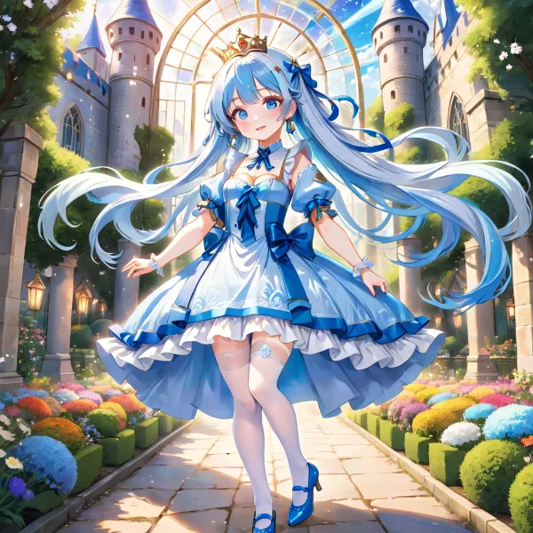 青髪の姫君と魔法の庭園