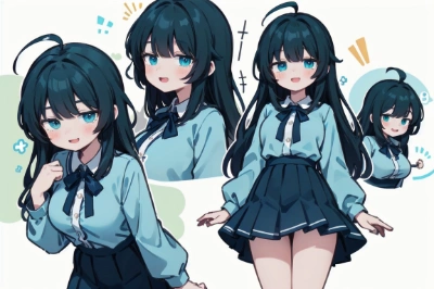 アホ毛の女の子