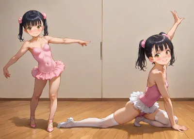 バレエの練習①（ラッキースケベ？）