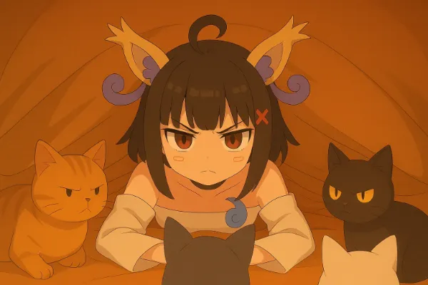 こたつの中で領地を巡って三国志が開始される猫たち