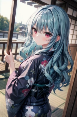 青い髪の少女