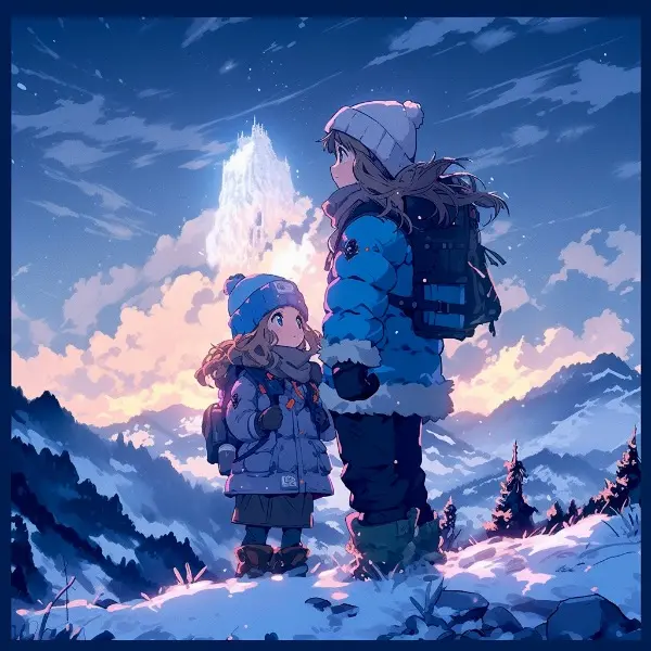 雪山ハイキング