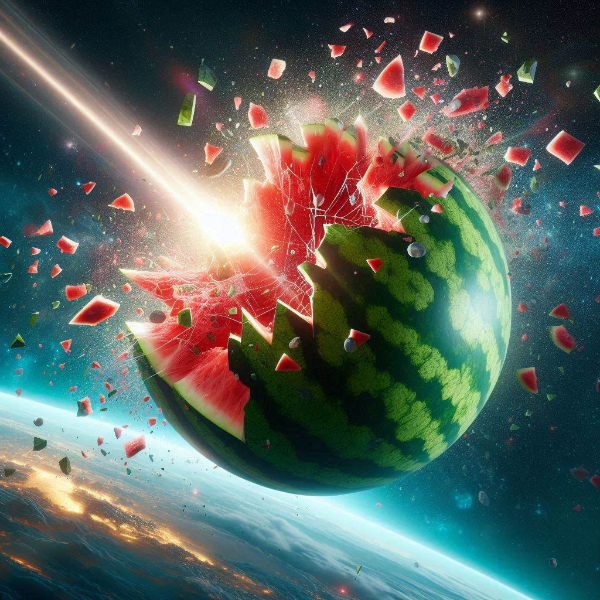 破壊光線で割れたスイカの星