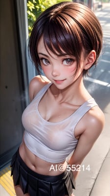 短髪日焼けちゃん