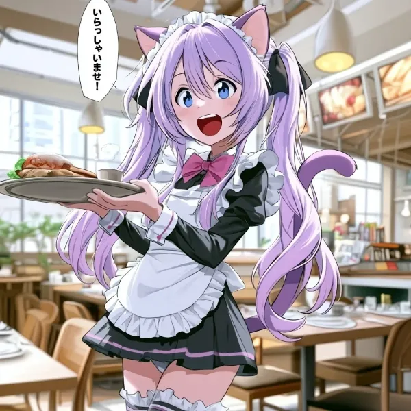 猫耳メイドの元気いっぱいカフェ物語