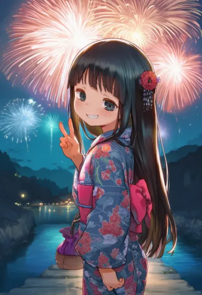 花火で微笑む君